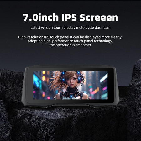 EKIY 7 Inch Portable Motorcycle GPS Display &ndash; Wireless CarPlay and Android Auto