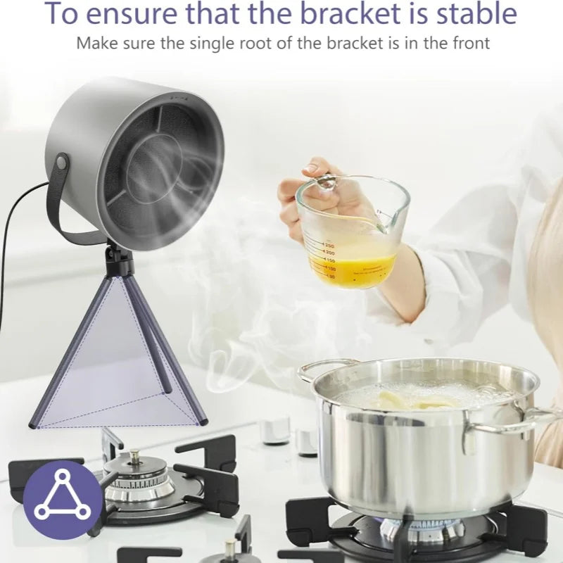 Portable Desktop Range Hood &ndash; Low Noise 3-Speed For Kitchen