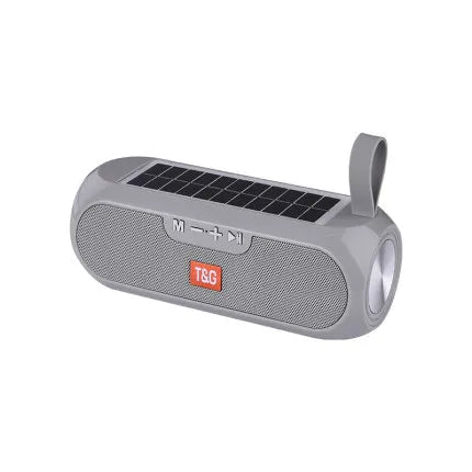 Bluetooth Solar Outdoor Speaker with FM Radio and MP3 Playback TG182 grey
