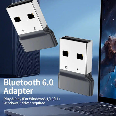 KEBIDUMEI USB Bluetooth 6.0 Adapter Bluetooth Dongle 5.3 Adapter for PC BT Receiver&Transmitter for Bluetooth Keyboard/Mouse by InterCyprus Trading Ltd