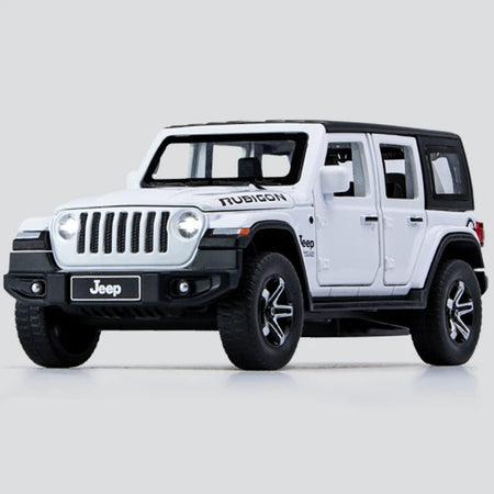 1:32 WELLY Jeep Wrangler Rubicon Alloy Diecast Model with Sound and Light White