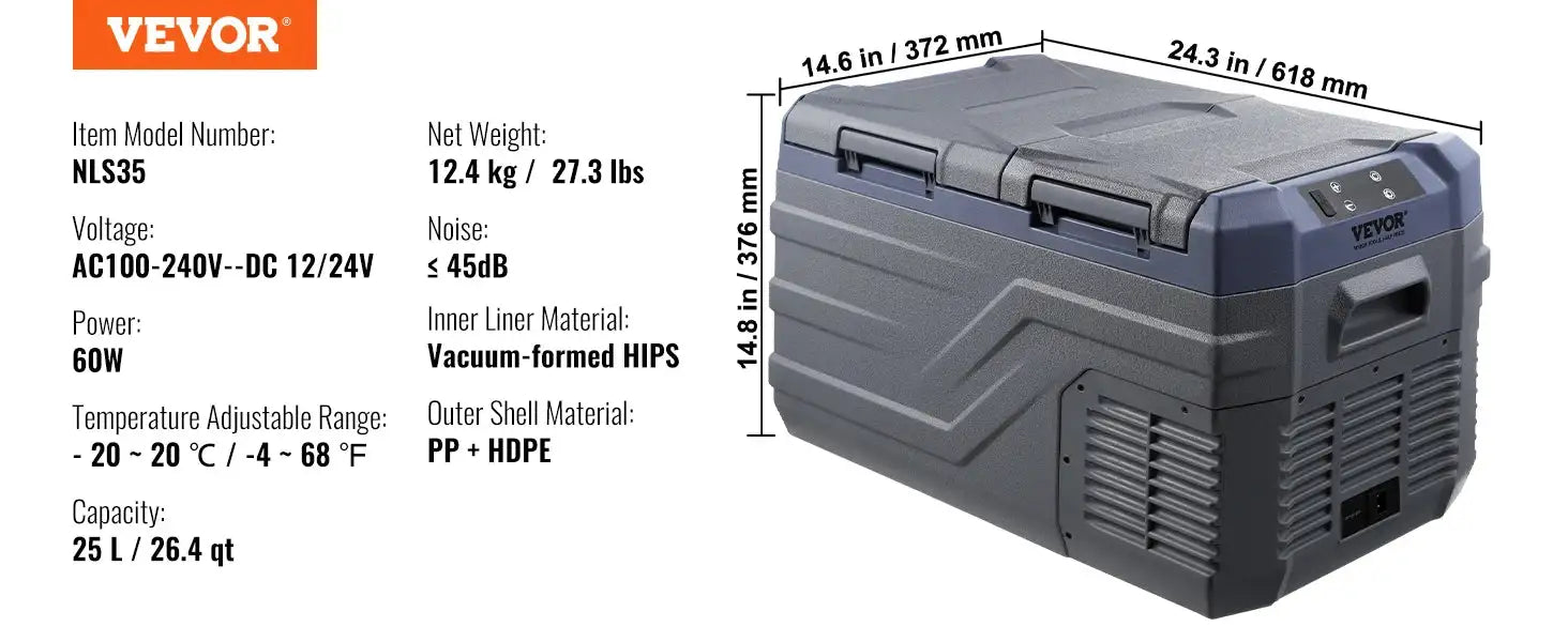 8L To 75L Car Refrigerator Outdoor Icebox Bluetooth NLS35 / spain
