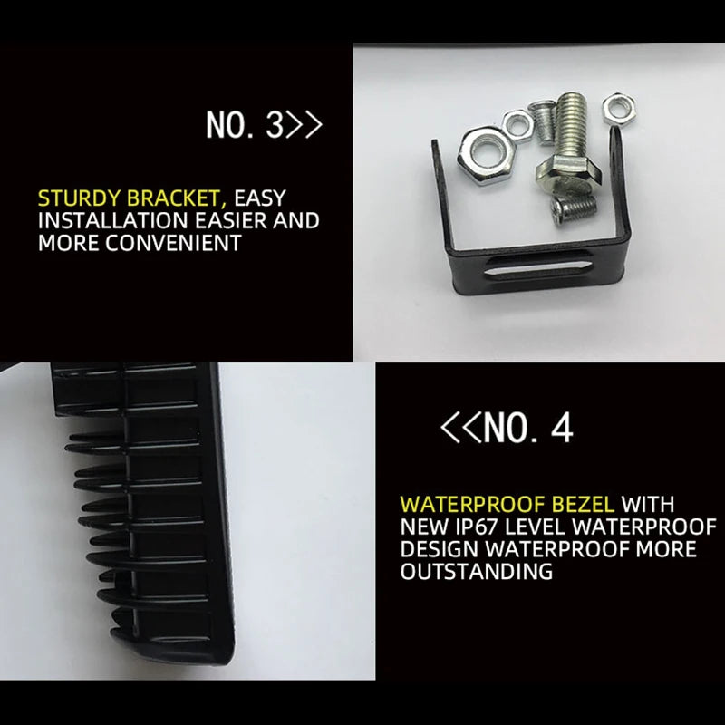 Kevanly 6LED Work Light Bar &ndash; Super Bright 6000K LED Spotlight