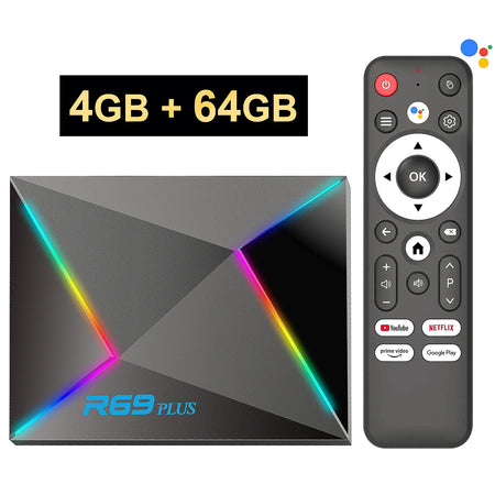R69 Plus Voice Control TV Box &ndash; Ultra HD 8K Netflix Ready