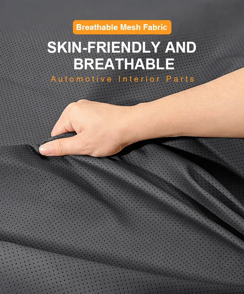 Vtear Universal Rear Seat Cushion PU Perforated Breathable Pad Car Bench Protector Soft Cotton Filled Mat All Weather Accessory by InterCyprus Trading Ltd