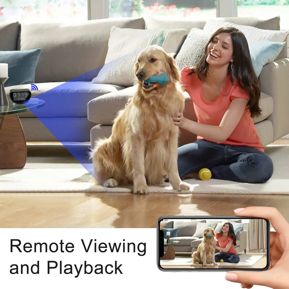 WiFi6 Alarm Clock Camera &ndash; Wireless Charging &amp; Remote Viewing