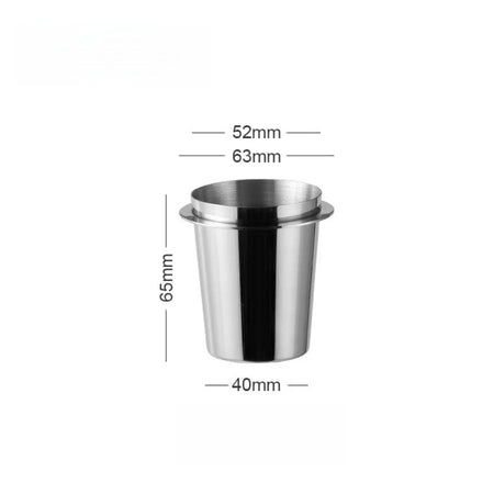 304 Stainless Steel Coffee Powder Cup &ndash; Durable Espresso Machine Accessory Silver 53mm