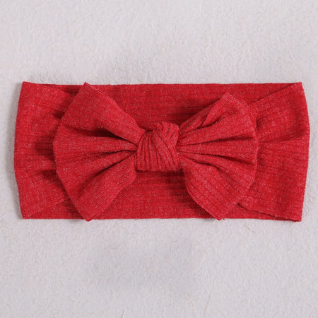 A&amp;A Knit Bow Baby Headbands - Soft Nylon Hair Accessories for Girls (21 Colours) 9674-22