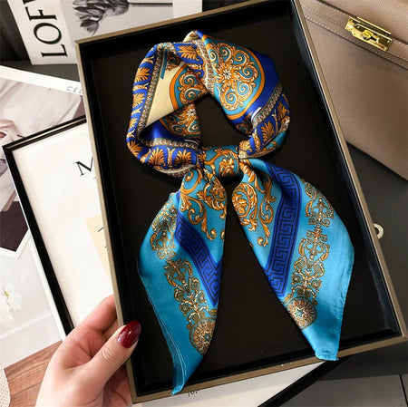 Luxury Temperament Silk Scarf &ndash; Exquisite Style and Versatility