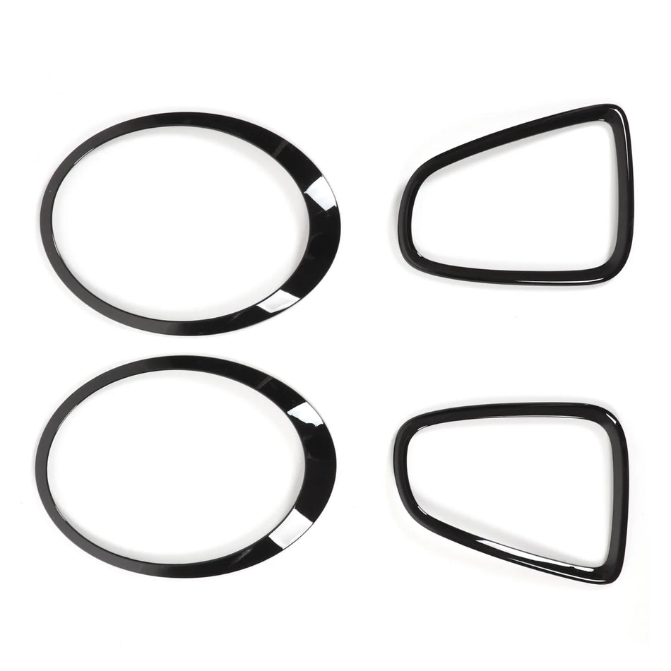 Mini R56 R57 R58 R59 Accesorii pentru Faruri și Luminile de Poziție Negru Lucios