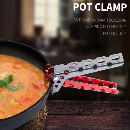 Aluminum Pot Clamp Handler &ndash; Heat Safe Gripping For Camping