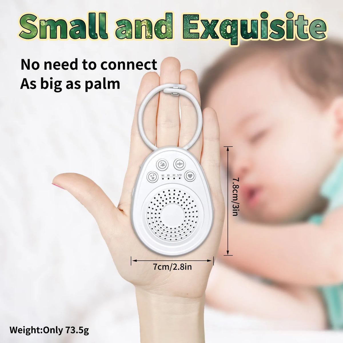Portable Baby White Noise Machine &ndash; 20 Soothing Sounds