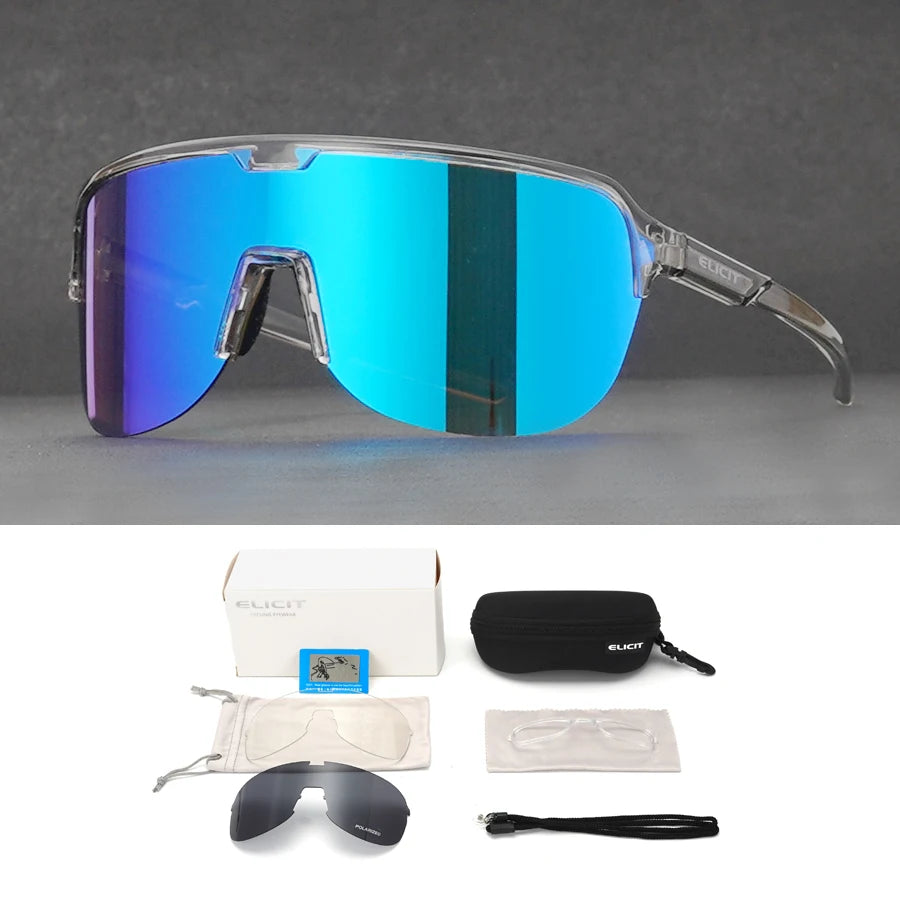 ELICIT MTB Sunglasses &ndash; UV400 Protection and Anti-Fog Design 11(with 3 lenses)