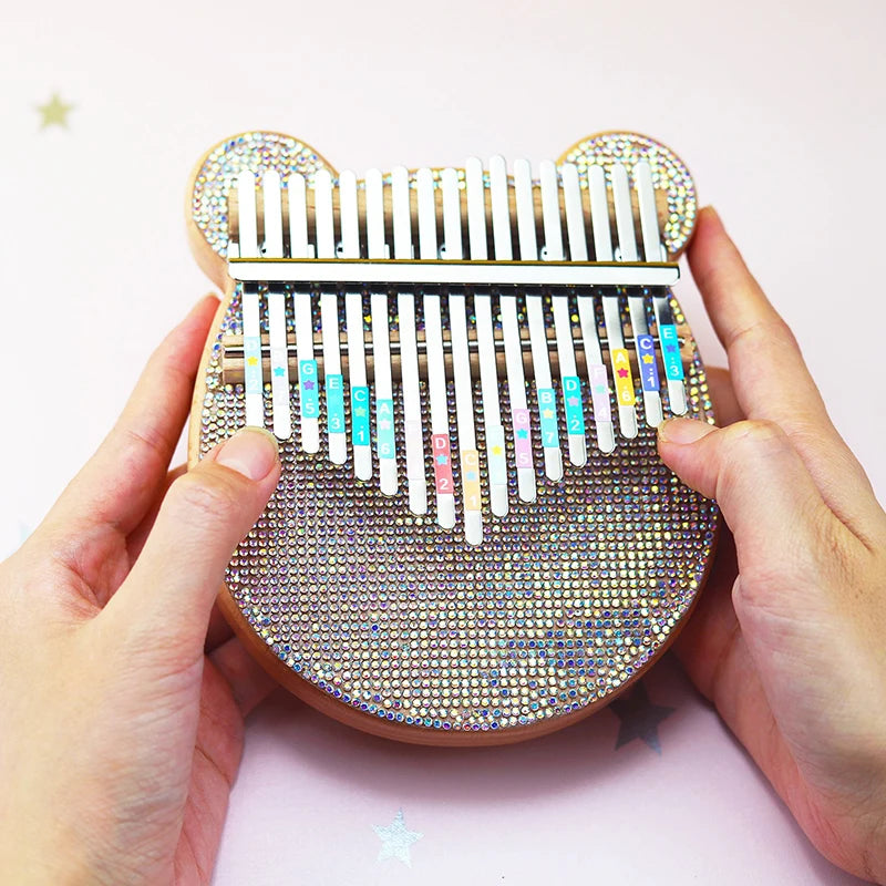 Kalimba 17 Keys Thumb Piano, Portable for Beginners, Children's Music Gift