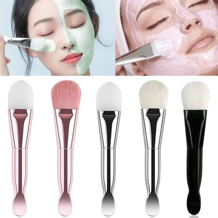Double-Ended Silicone Face Mask Brush - Perfect for Foundation &amp; Concealer