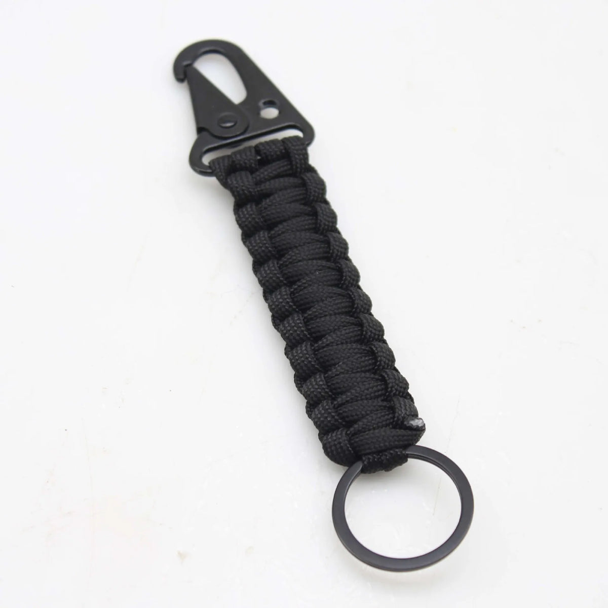 Paracord Keychain Ring Survival Kit &ndash; Eight Color Options Black