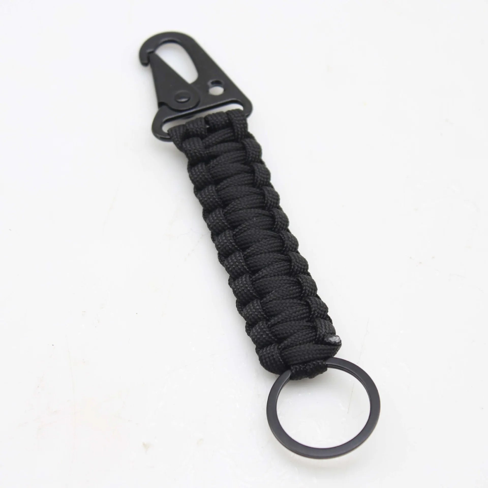 Paracord Keychain Ring Survival Kit &ndash; Eight Color Options Black