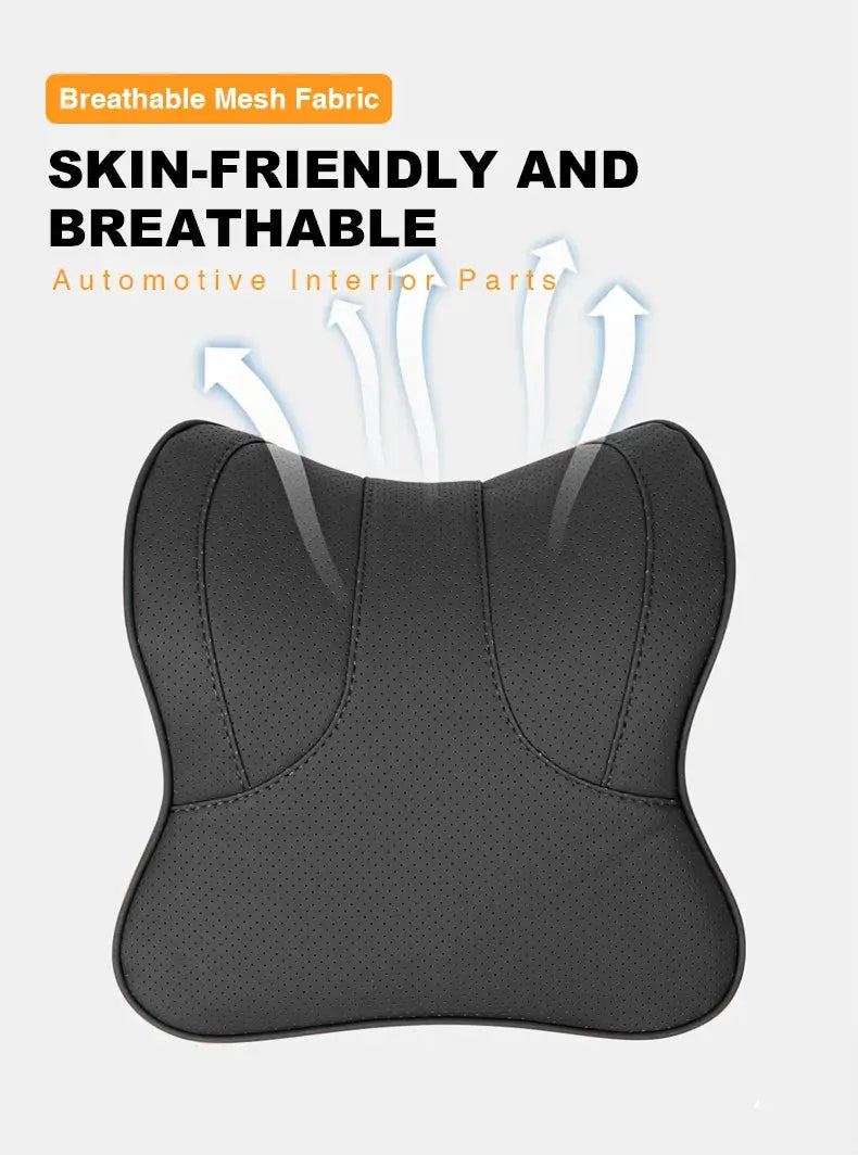 Vtear Universal Car Neck Support Pillow Memory Foam Headrest Cushion Slow Rebound PU Perforated Breathable Interior Accessories by InterCyprus Trading Ltd