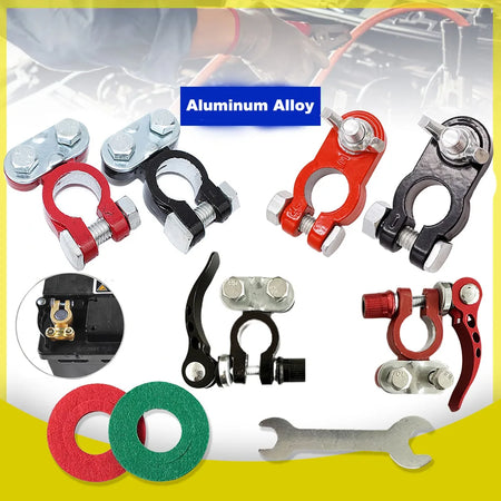 Heavy-Duty Quick Release Car Battery Terminal Clamps - Anti-Rust &amp; Reliable