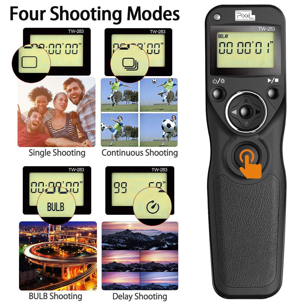 Pixel TW-283 Wireless Timer Remote Control for Canon, Nikon, Sony Cameras