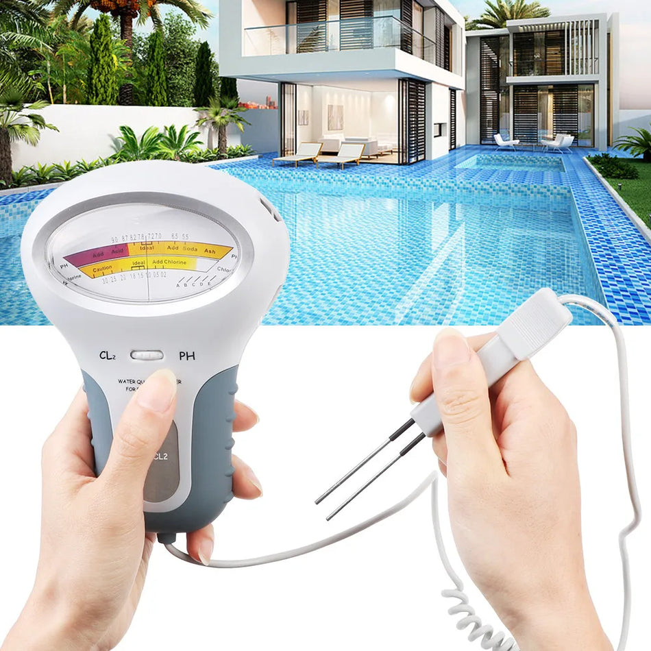 2 in 1 pH Chlorine Water Tester PC-102 for Pool and Aquarium