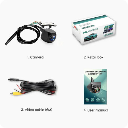 1080P AHD Backup Camera With 170 Degree Wide Angle And Night Vision by InterCyprus Trading Ltd