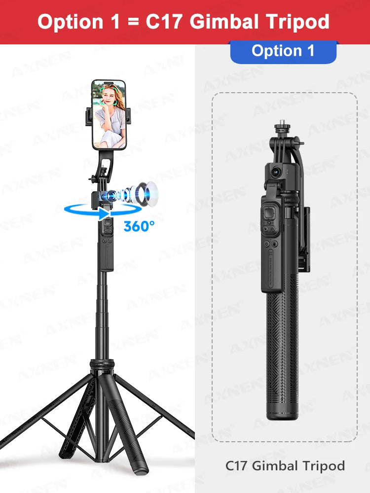C17 AI Smart Gimbal Tripod &ndash; 360 Degree Auto Face Tracking Option 1 / CHINA