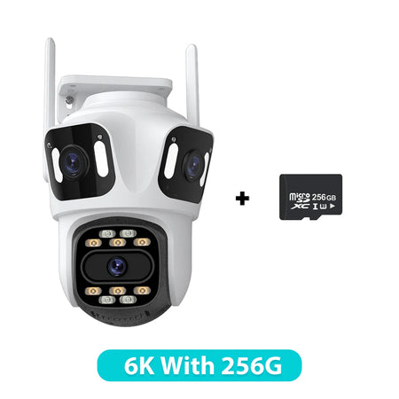 6K HD Outdoor PTZ IP Camera with Auto Tracking 6K With 256G / UK Plug