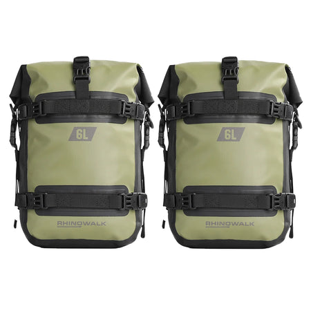 Rhinowalk Motorcycle Crash Bar Bag &ndash; 100 Percent Waterproof Design Green-2pcs / CHINA