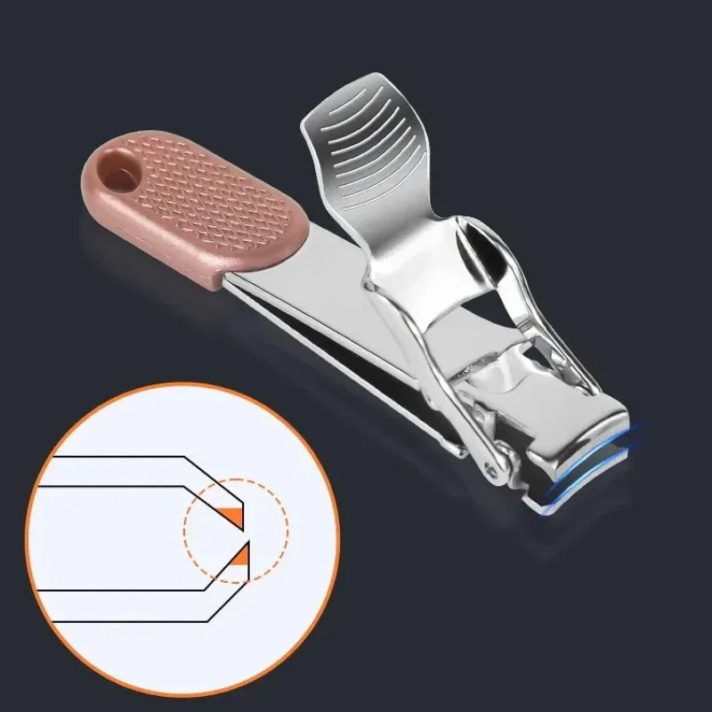 🟠 Compact Nail Clippers Αναδιπλούμενα νύχια Κομτόπλεις Μανικιούρ Εργαλεία Φορητά νυχιών νυχιών για επαγγελματίες Εργαλεία