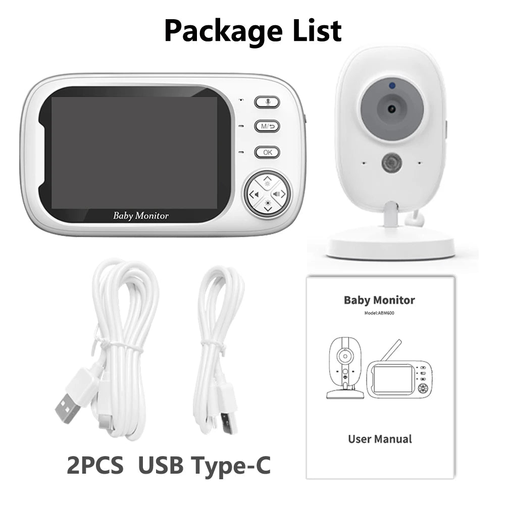 Cdycam 3.5 Inch Wireless Video Baby Monitor with Night Vision &amp; Two-Way Audio