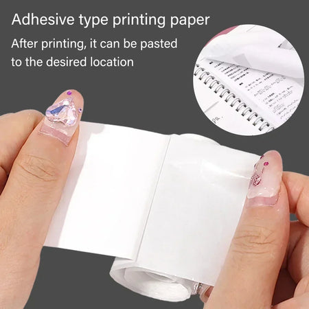 Mini Printer Sticker Paper 57x25MM - 1/3/5 Rolls for Instant Cameras