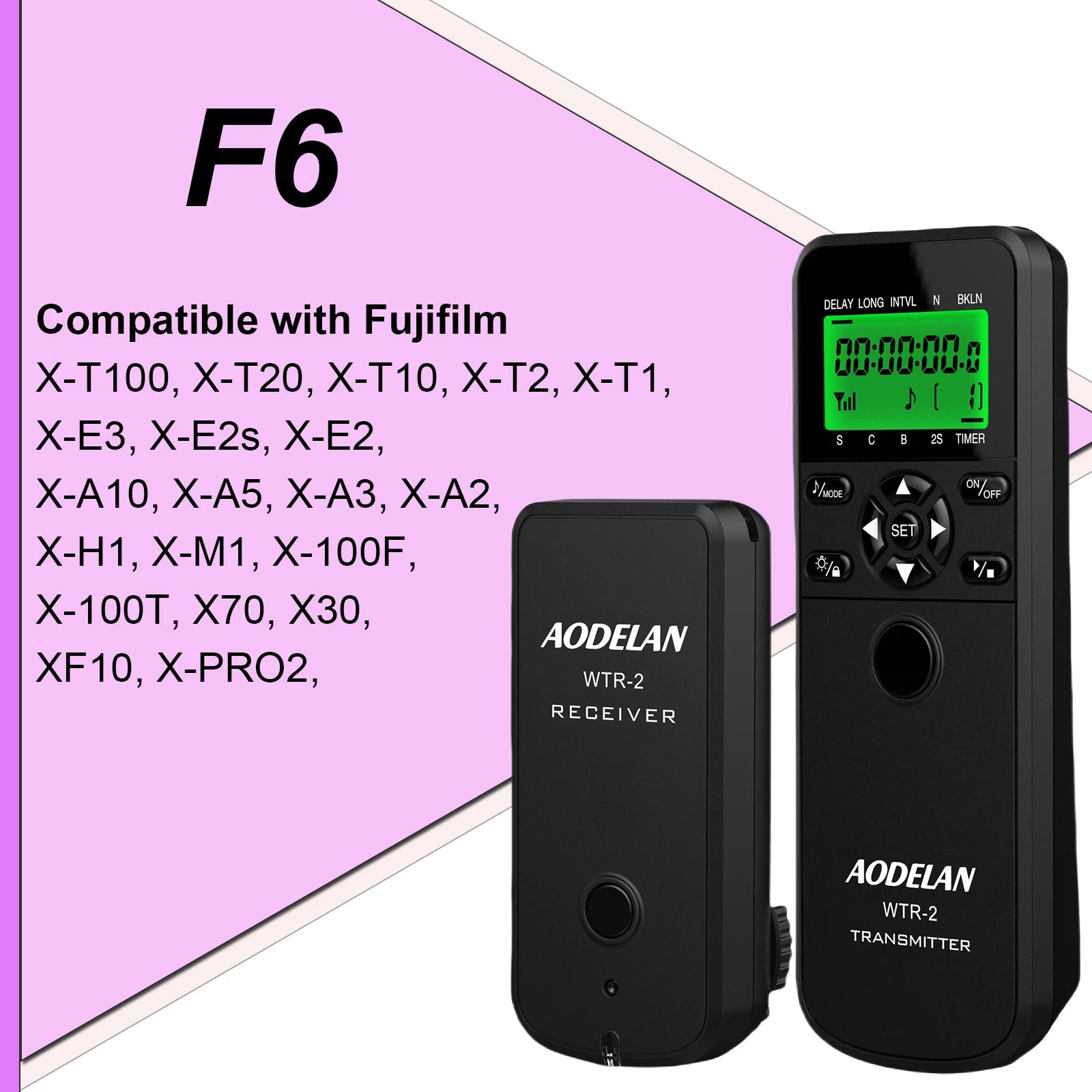 Wireless Camera Timer Remote for DSLR - AODELAN WTR-2 F6 / China