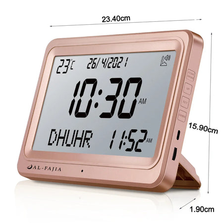 Larger LCD Azan Clock &ndash; Multi-Language Prayer Alerts