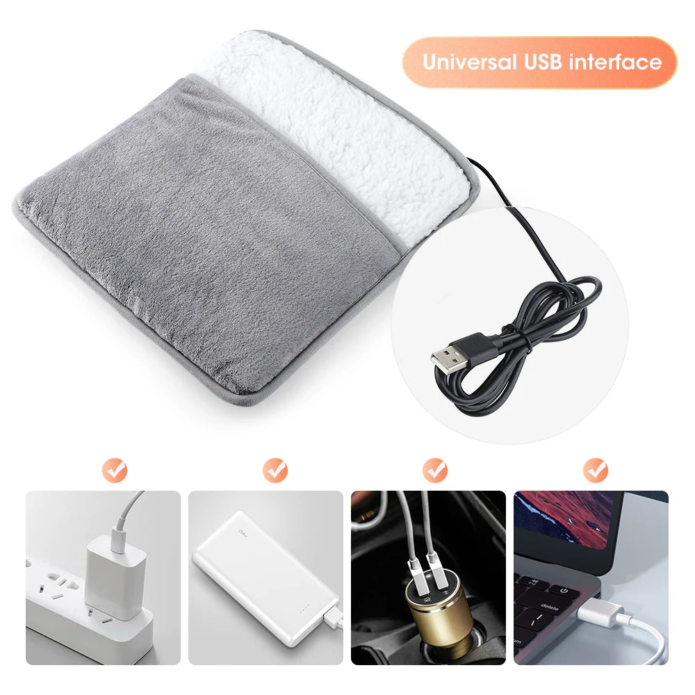 Electric Heating Pad Foot Warmer &ndash; Soft Plush Comfort