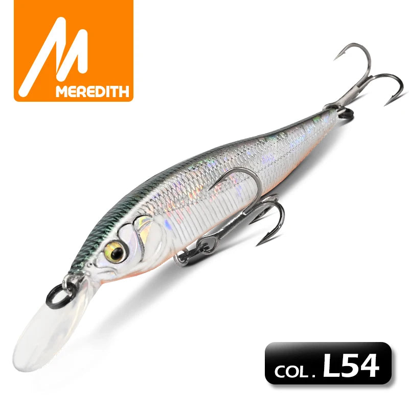 MEREDITH Jerkbait 75mm - Slow Sinking Pike/Zander Lure, 2.4M Deep X-NANAHAN-75SS-L54 / 75mm / CHINA