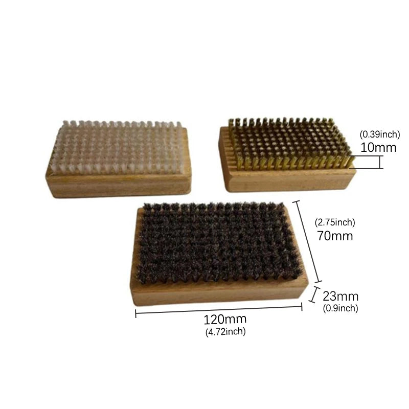 Ski Brush Set &ndash; Three Bristle Types Brass Nylon Horsehair