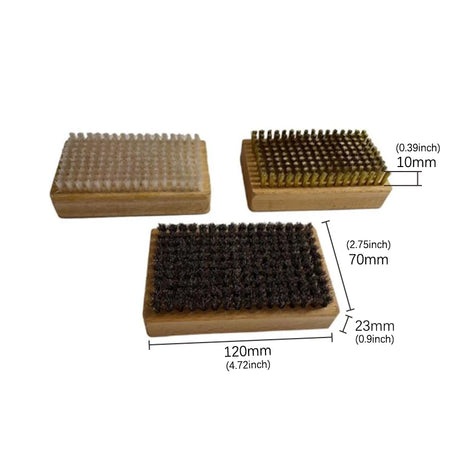 Ski Brush Set &ndash; Three Bristle Types Brass Nylon Horsehair