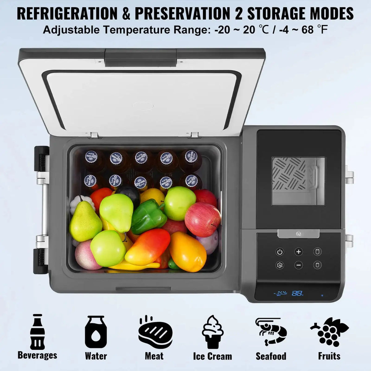37QT Portable Car Refrigerator Ice Maker 12V