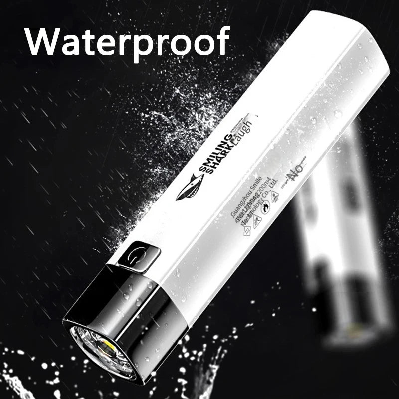 USB Şarjlı LED El Feneri ABS Gövde ve 18650 Pil ile