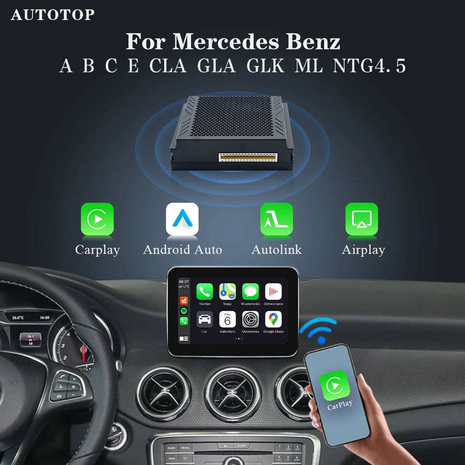 Autotop Trådlös CarPlay Android Auto Retrofit för Mercedes