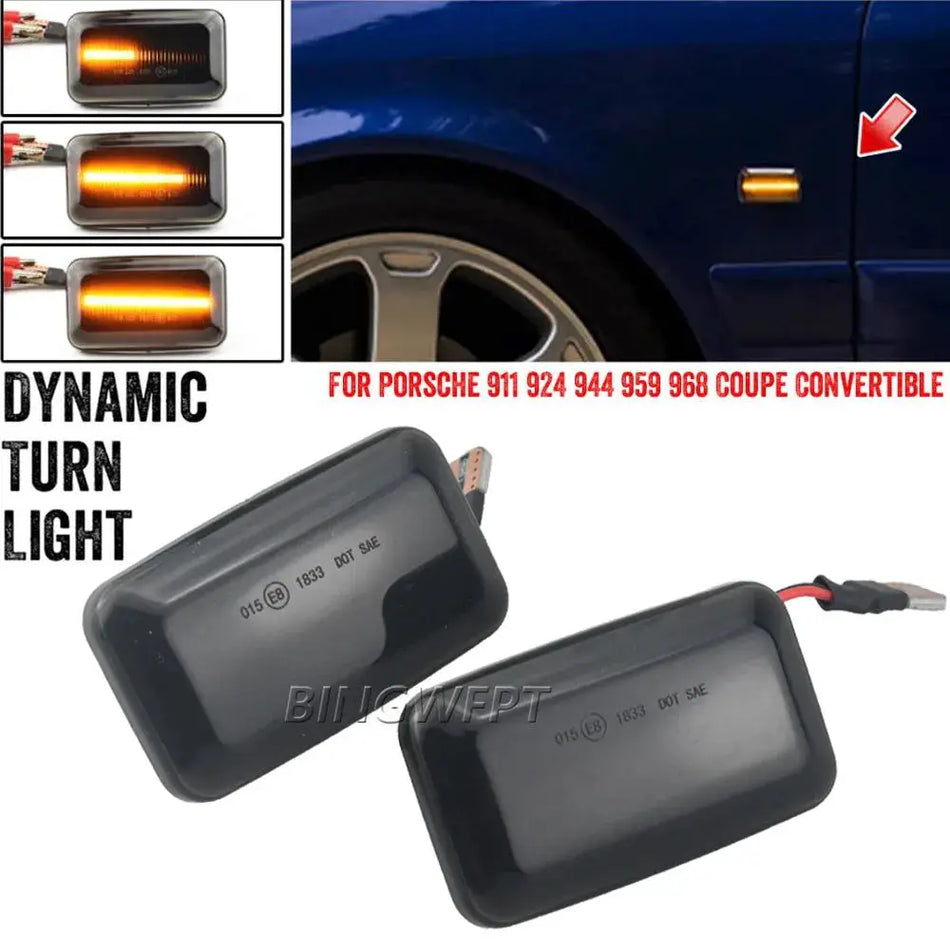 Dynamic Side Marker Turn Signal Light Sequential Lamp For Audi 100 C3 C4 200 A6 S6 4A/C4 80 90 B2 B3 B4 Cabriolet Coupe V8 4000 by InterCyprus Trading Ltd