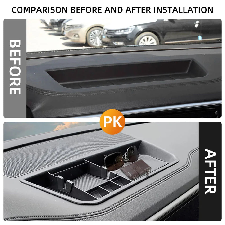 Volkswagen Teramont Atlas Orta Konsol Tepsisi ABS ve Silikon Mat ile