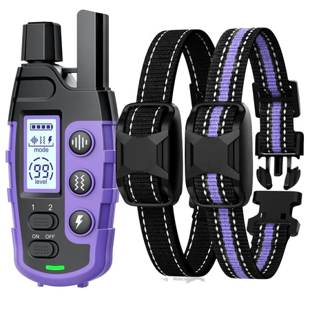 WXRPET Waterproof Electric Dog Training Collar with Remote Control For 2 Dogs 2