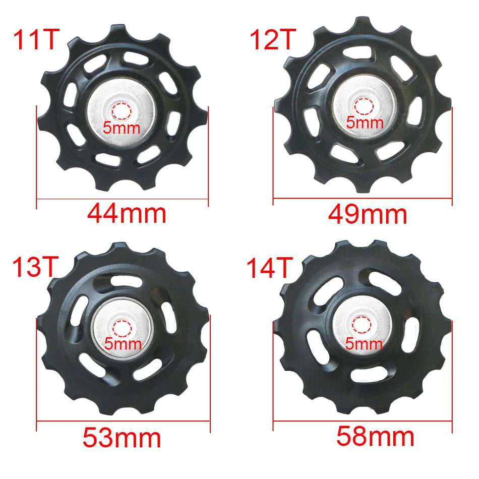Kocevlo 11T 12T 13T 14T Bearing Pulleys for Rear Derailleur, Shimano Compatible POM Jockey Wheels