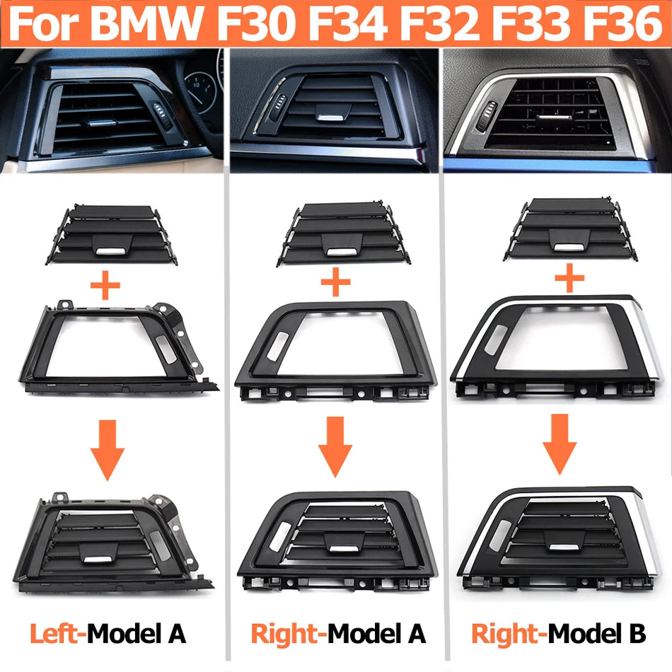 Coperture griglia bocchetta per BMW Serie 3/4 anteriore sinistra e destra LHD 2013-2019 in PC ABS plastica durevole