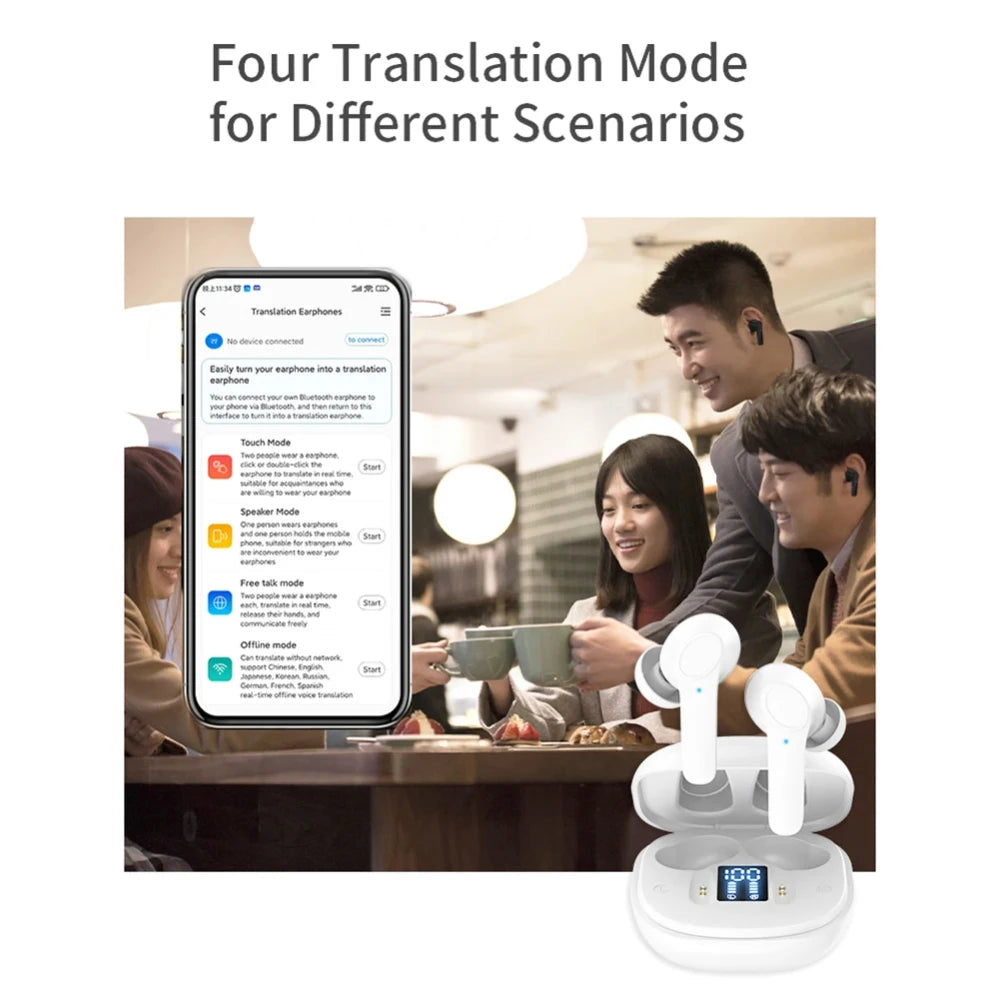 Real Time Translator Earbuds &ndash; 144 Languages Translation