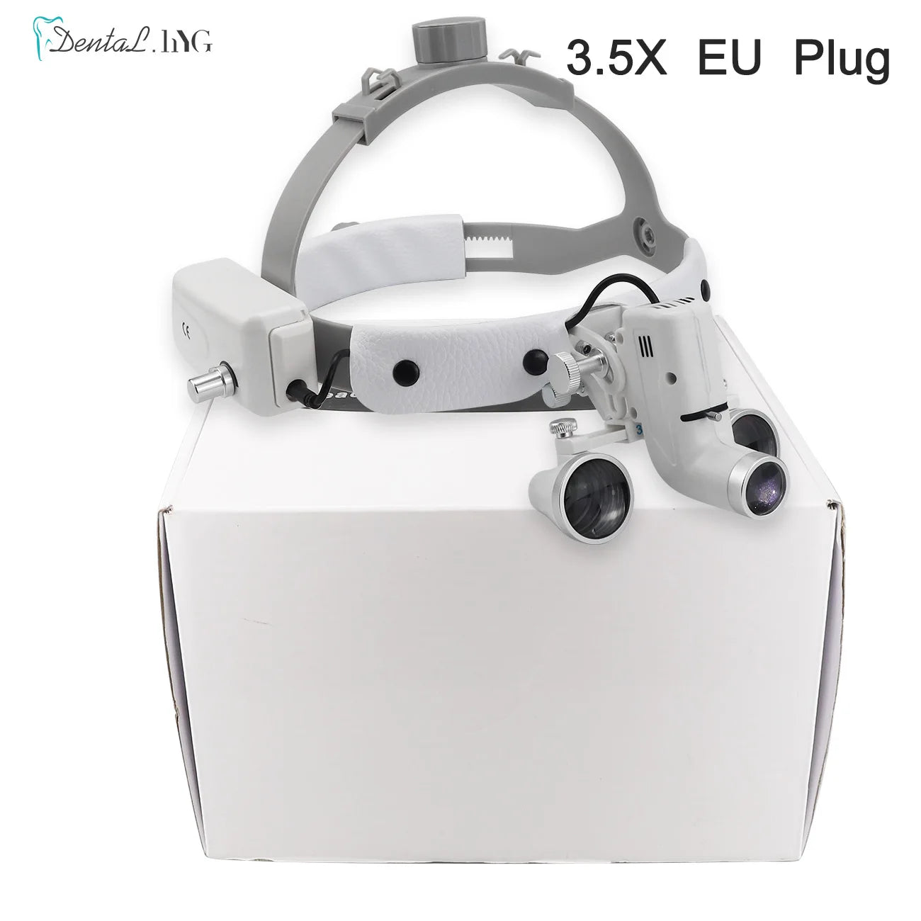 2.5X/3.5X Dental LED Loupes &ndash; Brightness Spot Adjustable 3.5X EU Plug