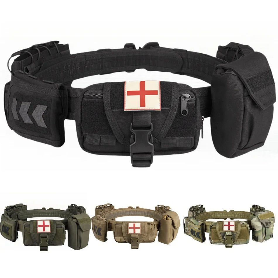 YAKEDA Inner Nylon Patrol Tactical Waist Utility Duty Belt &ndash; Quick Detach Buckle