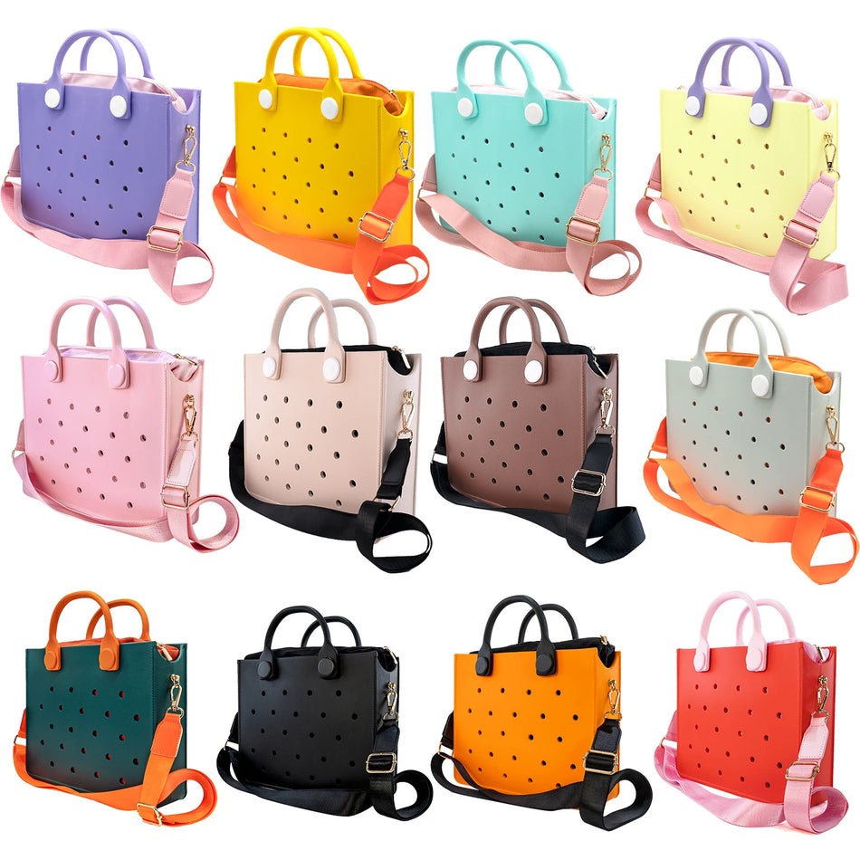Colourful Casual Tote Bag for Women - Summer Beach Handbag